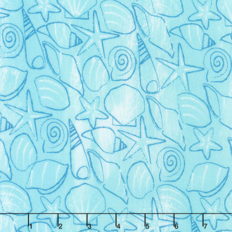 Octopus Garden - Shells Pacific Digitally Printed Yardage