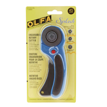 Olfa Splash 45mm Ergonomic Rotary Cutter Pacific Blue Alternative View #2