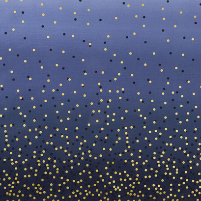 Ombre Confetti Metallic - Indigo Yardage