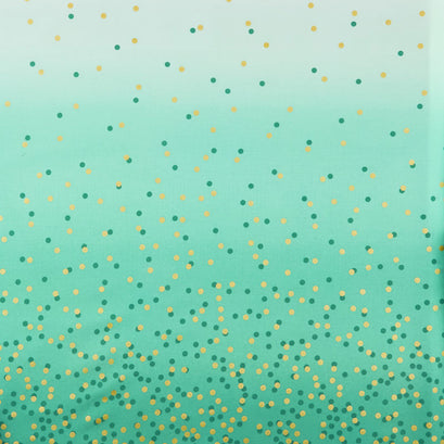 Ombre Confetti Metallic - Teal Yardage