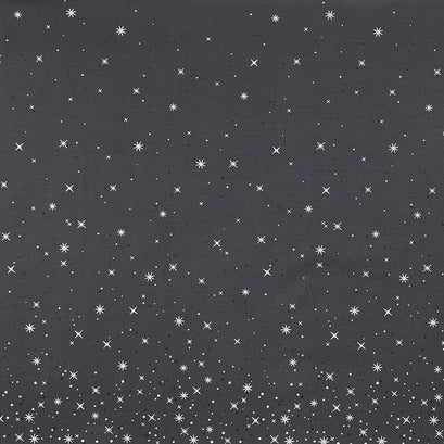 Ombre Fairy Dust Metallic - Soft Black Yardage