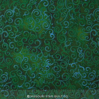 Ombre Scroll Wide - Forest 108" Backing