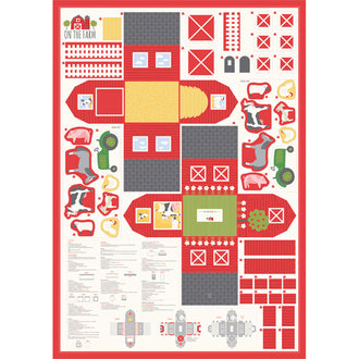 On the Farm - Barn Cut and Sew Digitally Printed Panel