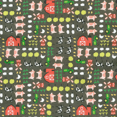 On the Farm - Ol MacDonald Grey Yardage
