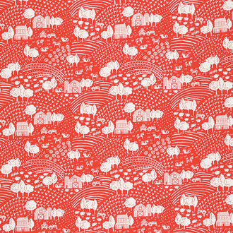 On the Farm - The Heartland Red Yardage