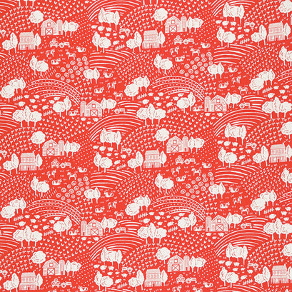 On the Farm - The Heartland Red Yardage