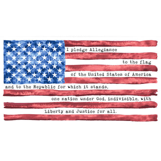 One Land, One Flag - American Flag Blue Panel