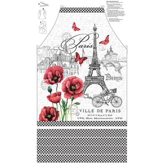 Ooh La La! - Paris Apron White Panel