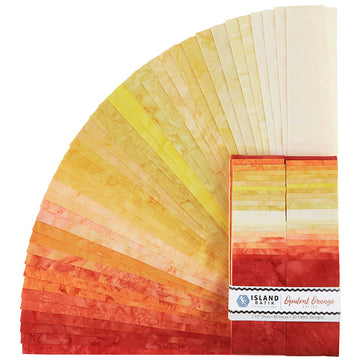 Opulent Orange Batik Solids Strips