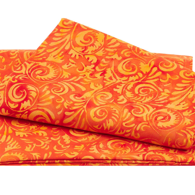 Orange Blossom Batiks - Spirals Cinnamon 2 Yard Cut