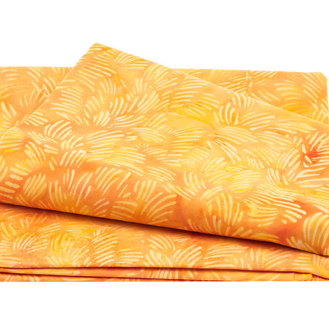 Orange Blossom Batiks - Tossed Leaves Dreamsicle 2 Yard Cut
