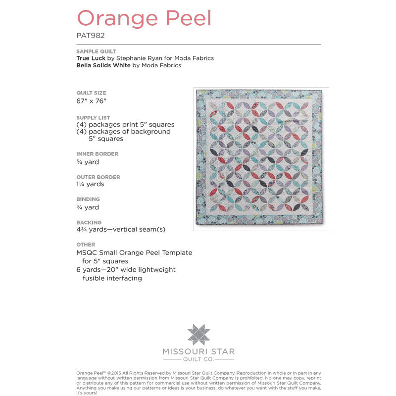Orange Peel Quilt Pattern by Missouri Star