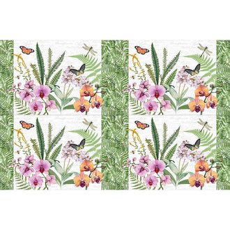 Orchids in Bloom - Placemats White Multi Canvas Panel