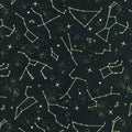 Out of this World with NASA - Nasa Constellations Charcoal Glow in the Dark Yardage Alternative View #1