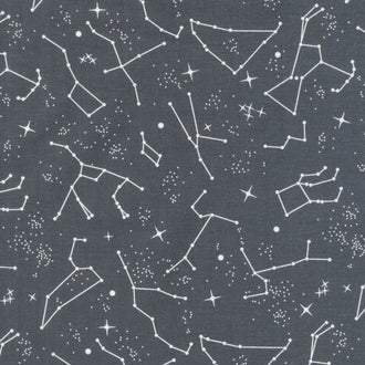 Out of this World with NASA - Nasa Constellations Charcoal Glow in the Dark Yardage