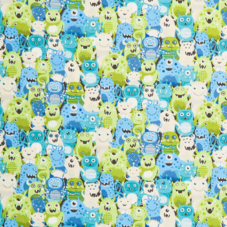 Outer Space - Aliens Black Yardage