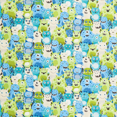 Outer Space - Aliens Black Yardage
