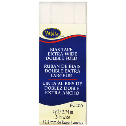 Wrights Oyster Bias Tape Extra Wide Double Fold