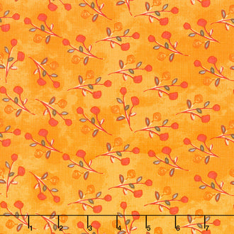 Painted Patchwork - Sprig Light Orange Yardage