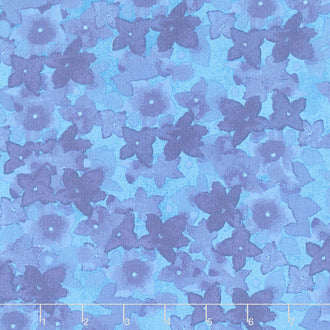 Painted Patchwork - Violets Denim Yardage