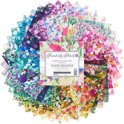 Painterly Petals Digitally Printed Charm Pack