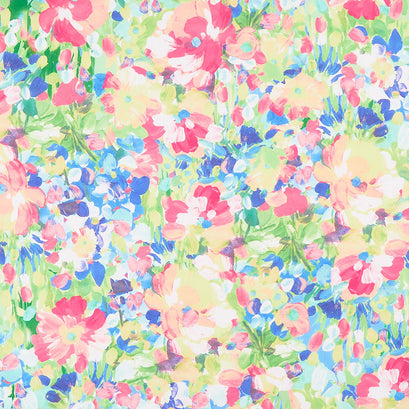 Painterly Petals - Flowers Multi Digitally Printed Yardage