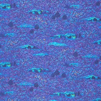 Painterly Petals - Landscapes Violet Yardage