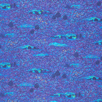 Painterly Petals - Landscapes Violet Yardage