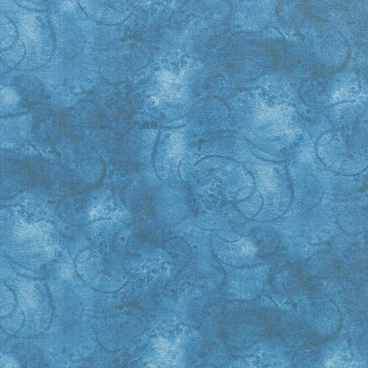 Painter's Watercolor Swirl - Blue 108" Wide Backing