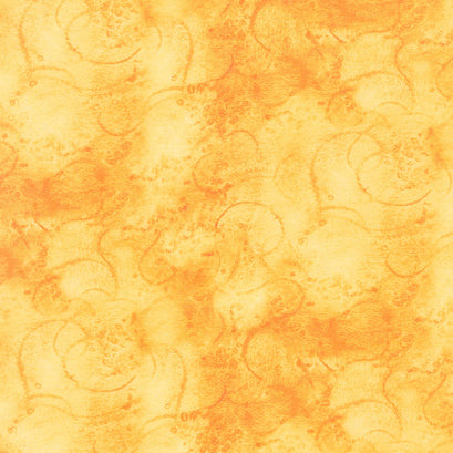Painter's Watercolor Swirl - Gold 108" Wide Backing