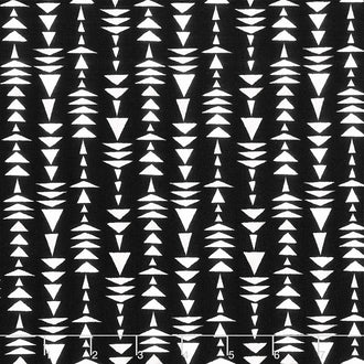 Paisley Place - Stacked Triangles Black Yardage