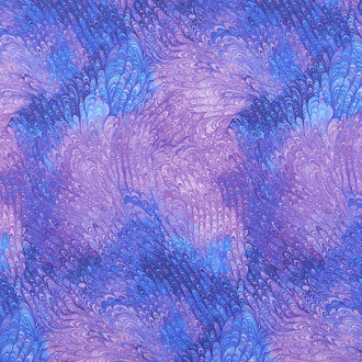 Pansy Paradise - Pansy Marbled Purple Yardage