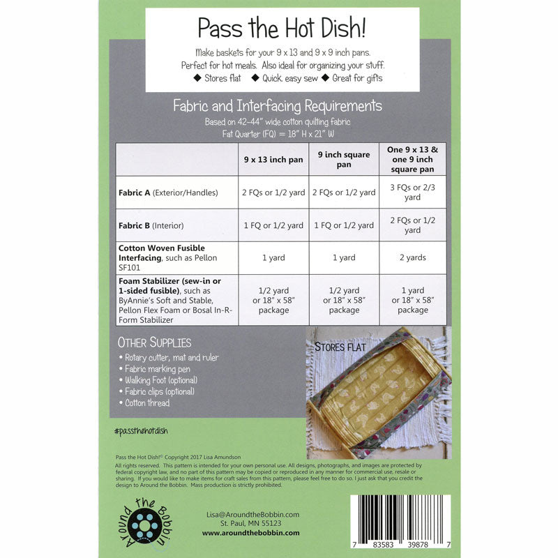 Pass the Hot Dish! Pattern Alternative View #1
