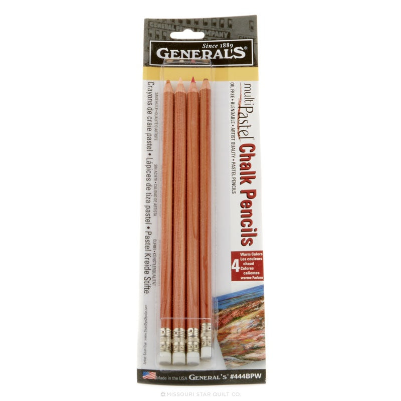 Pastel Chalk Pencils (4ct of Warm Earth Tones)