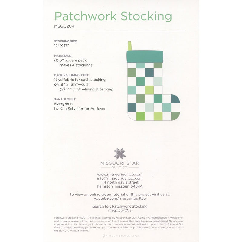 Patchwork Stocking Pattern by Missouri Star