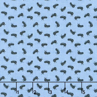 Patriotic Picnic - Ants Blue Yardage