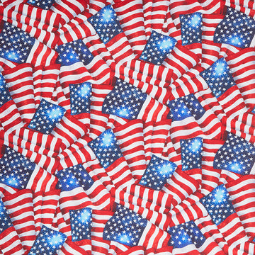 Patriots Wide - Flags Stripes Stars Americana Digitally Printed 108" Wide Backing