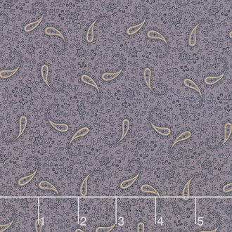 Paula's Companions - Paisley Flowers Purple Yardage