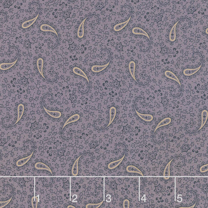 Paula's Companions - Paisley Flowers Purple Yardage