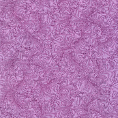 Peacock Flourish - Fanfare Purple Yardage