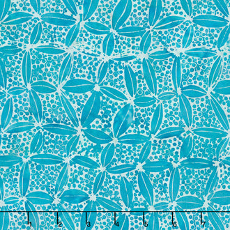 Peacock Galore Batiks - Circle Net Light Lagoon Yardage