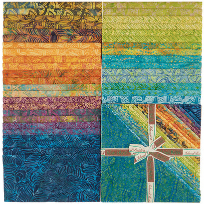 Peacock Galore Batiks Stacks
