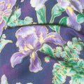 Peacock Garden - Iris Purple Metallic Yardage