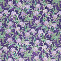 Peacock Garden - Iris Purple Metallic Yardage