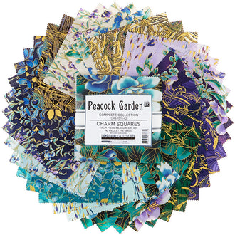 Peacock Garden Metallic Charm Pack