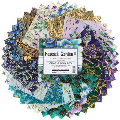 Peacock Garden Metallic Charm Pack