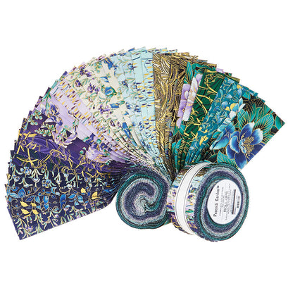 Peacock Garden Metallic Roll Up
