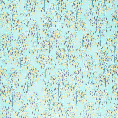 Peacock Garden - Plants Peacock Metallic Yardage