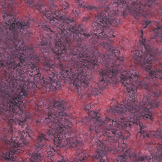 Peacock Plumes Batiks - Paisely Feather Dark Iris Yardage