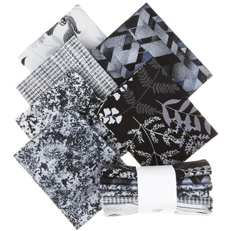 Pearl Essentials Gray Black Pearlized Fat Quarter Bundle